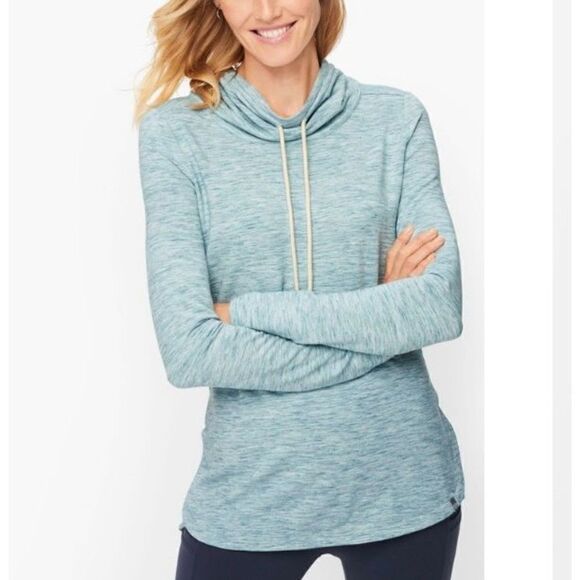 Talbots Sweaters - T by Talbots soft heathered green cowl neck pullover sp